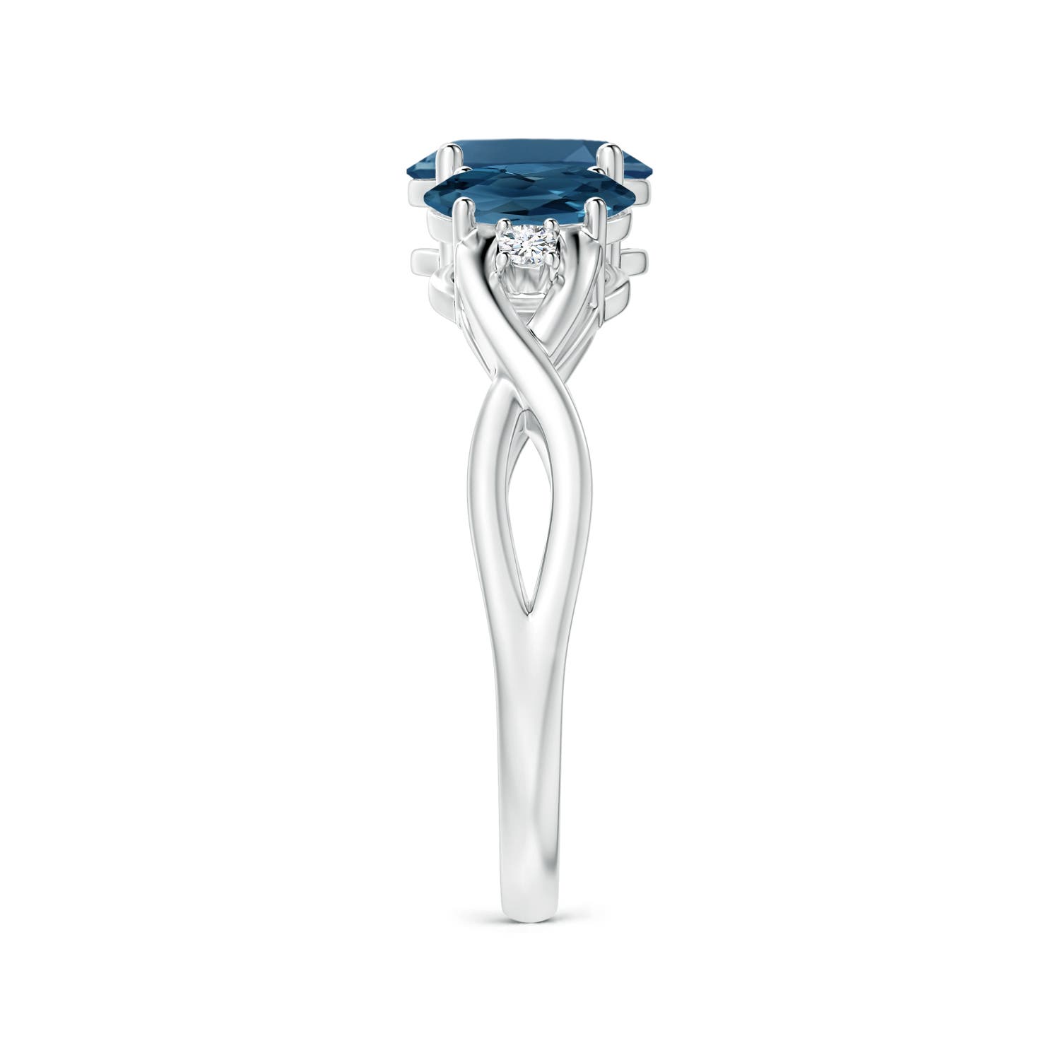 AA - London Blue Topaz / 2.07 CT / 14 KT White Gold