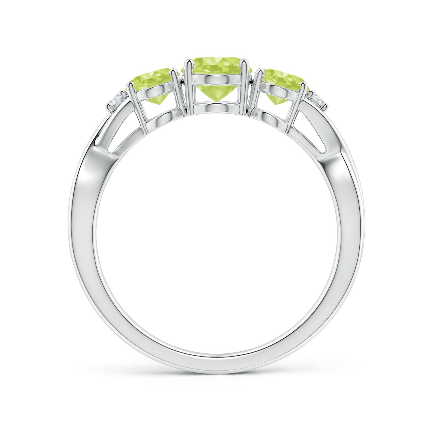 A - Peridot / 1.85 CT / 14 KT White Gold