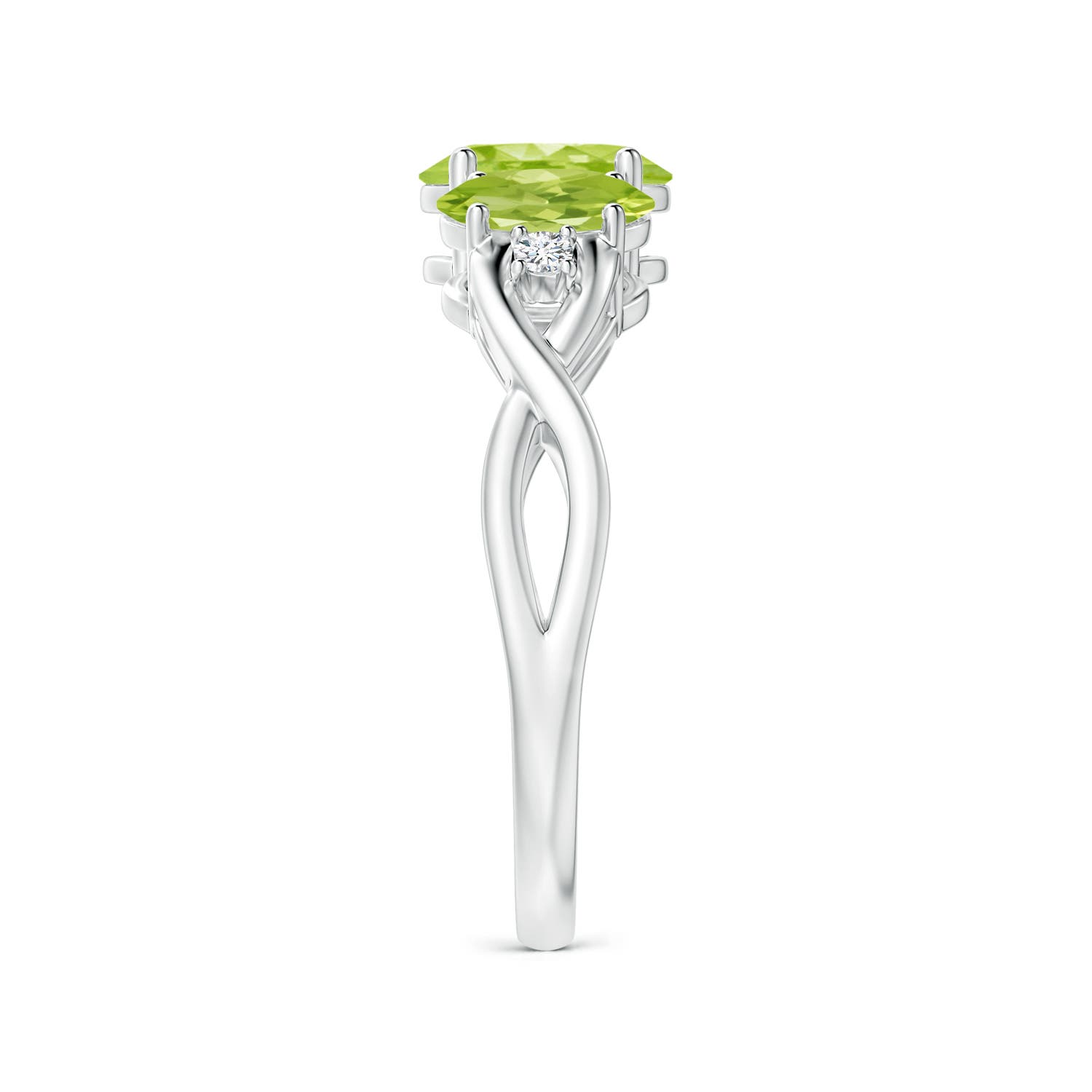 AA - Peridot / 1.85 CT / 14 KT White Gold