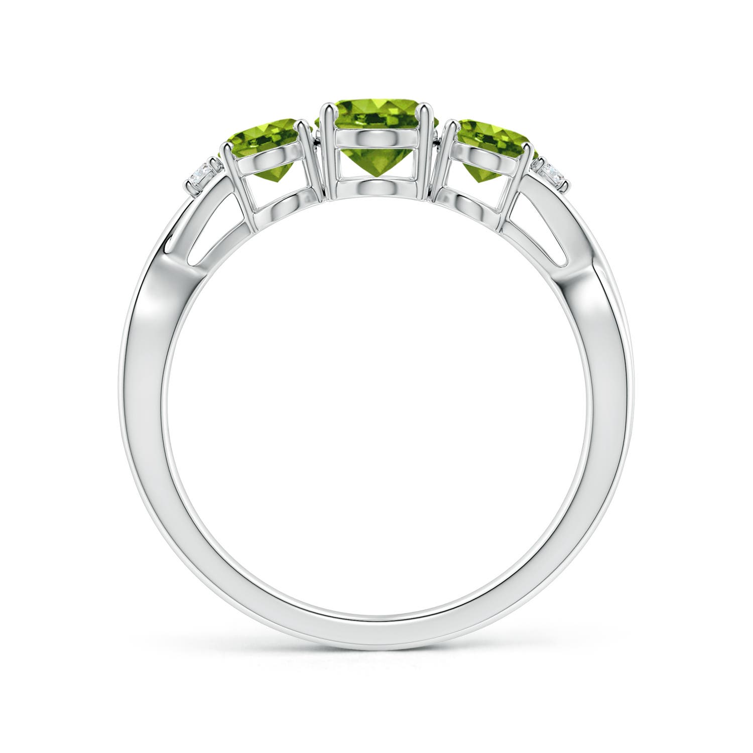 AAAA - Peridot / 1.85 CT / 14 KT White Gold