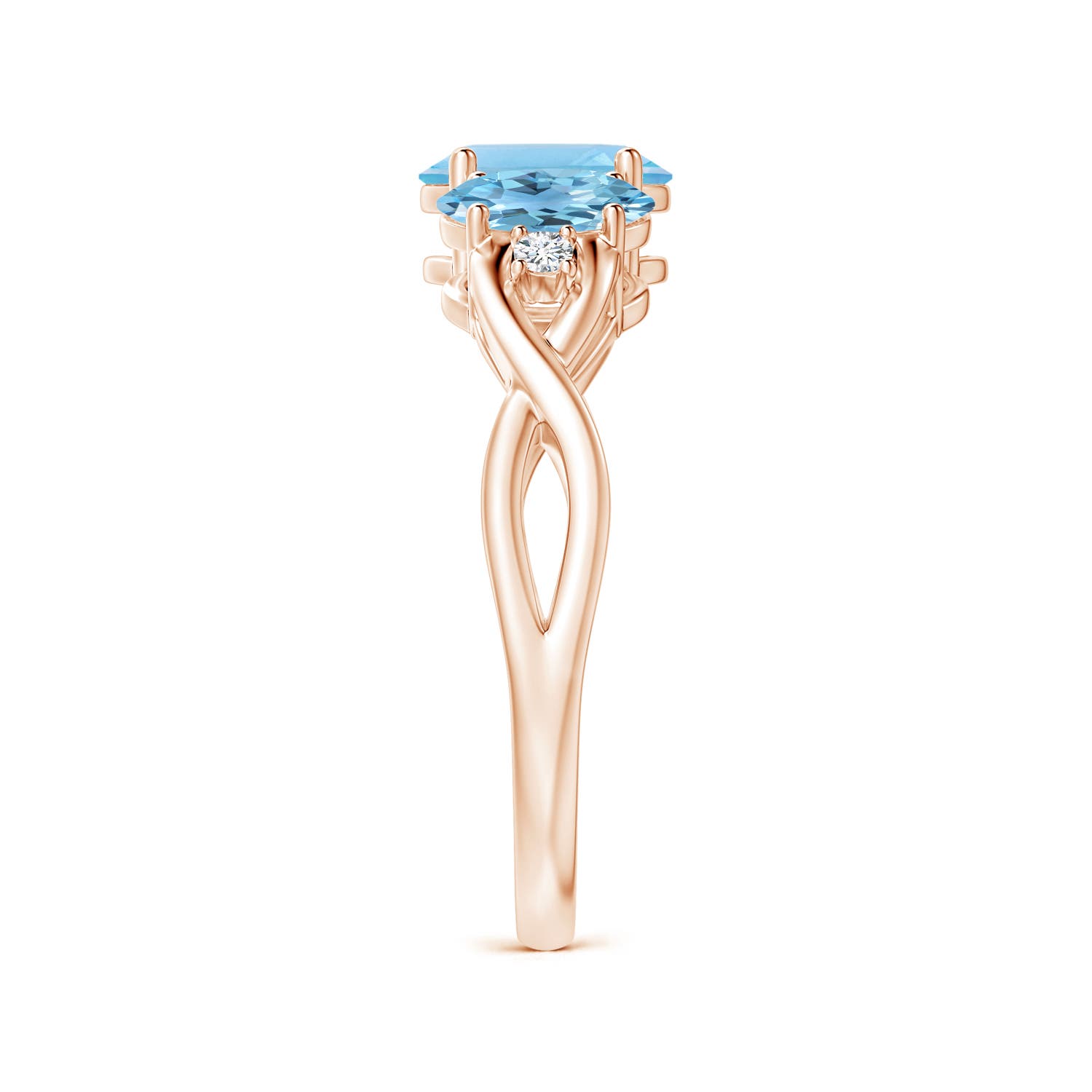 A - Swiss Blue Topaz / 2.07 CT / 14 KT Rose Gold