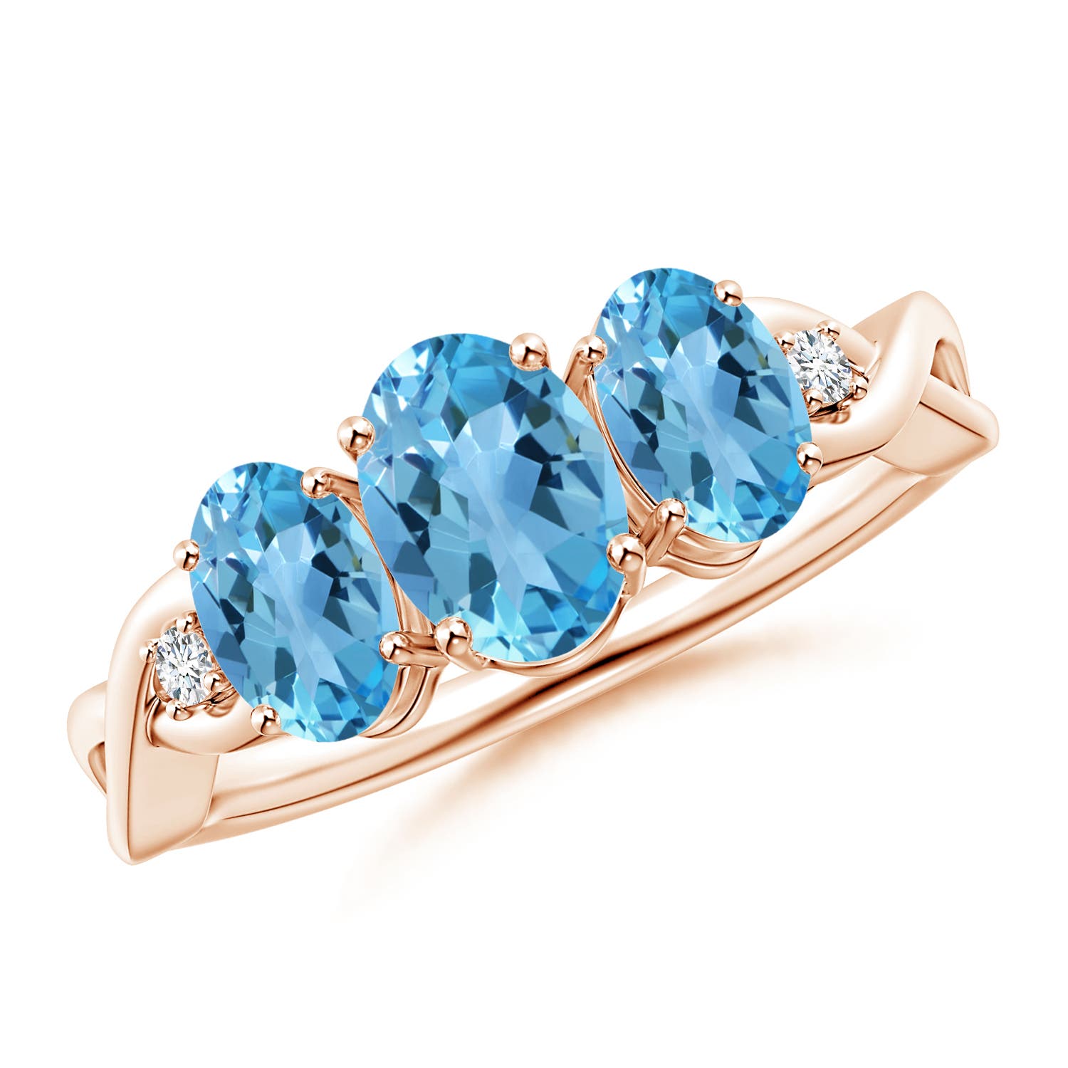 AA - Swiss Blue Topaz / 2.07 CT / 14 KT Rose Gold