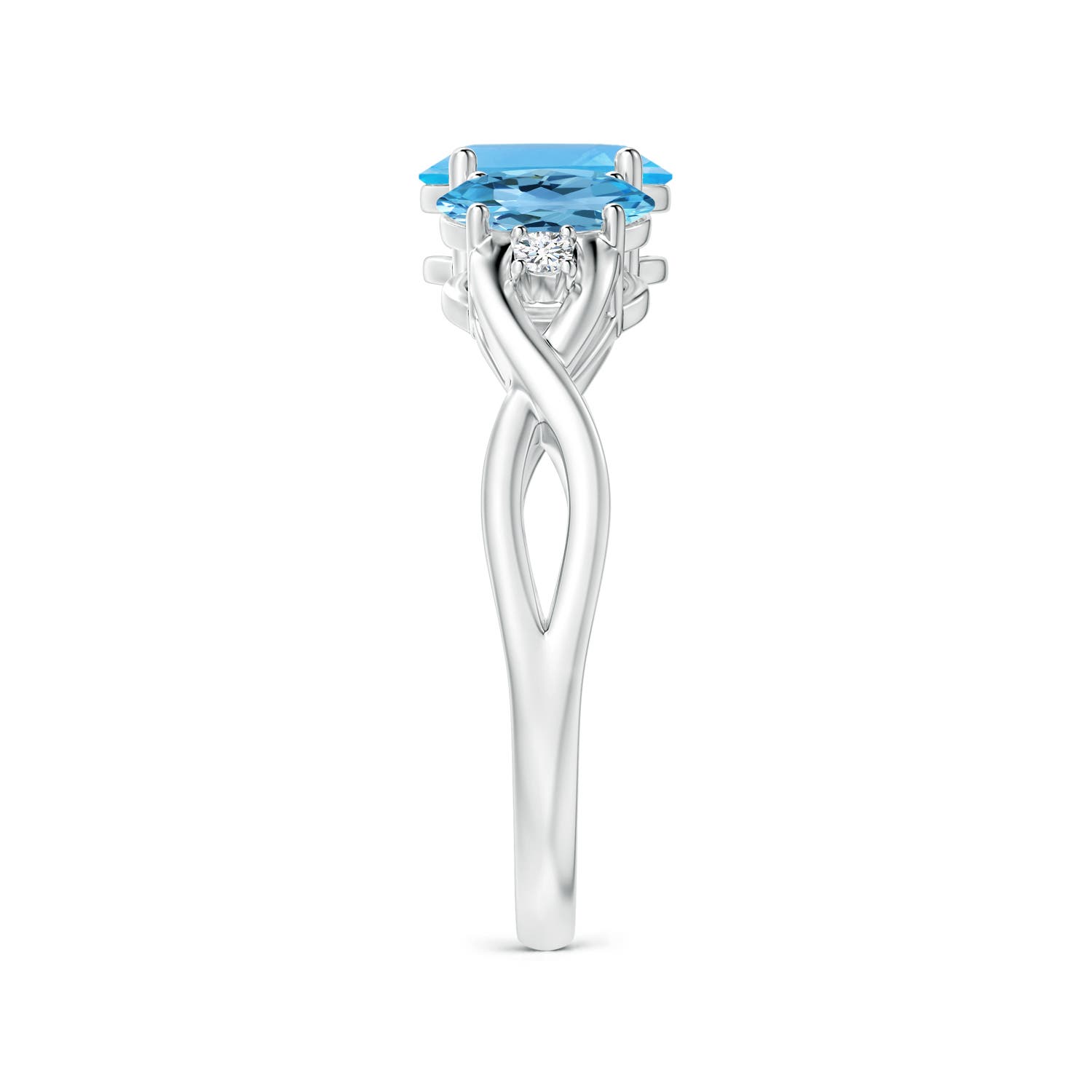 AA - Swiss Blue Topaz / 2.07 CT / 14 KT White Gold