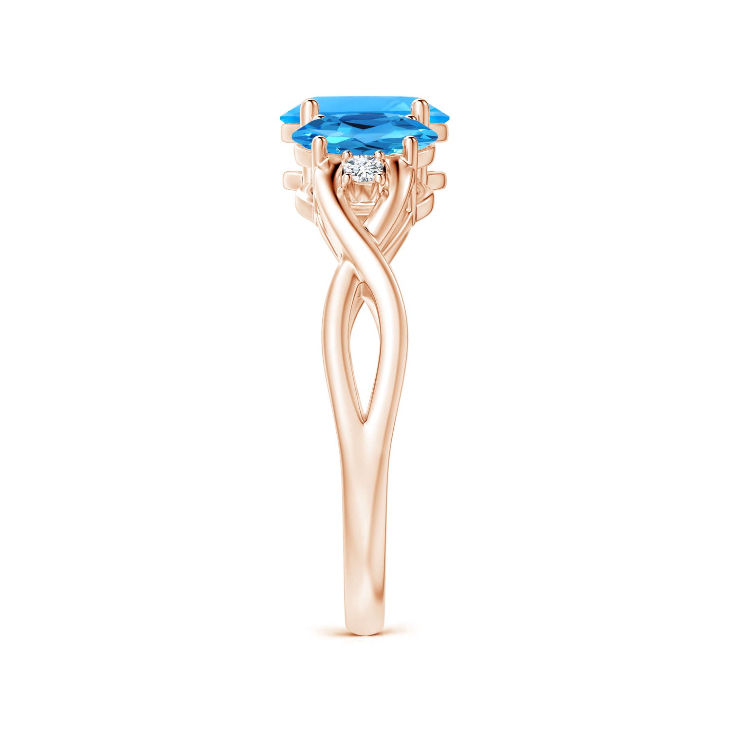 AAAA - Swiss Blue Topaz / 2.07 CT / 14 KT Rose Gold