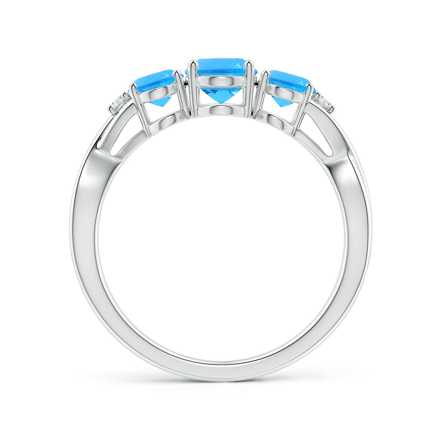 AAAA - Swiss Blue Topaz / 2.07 CT / 14 KT White Gold