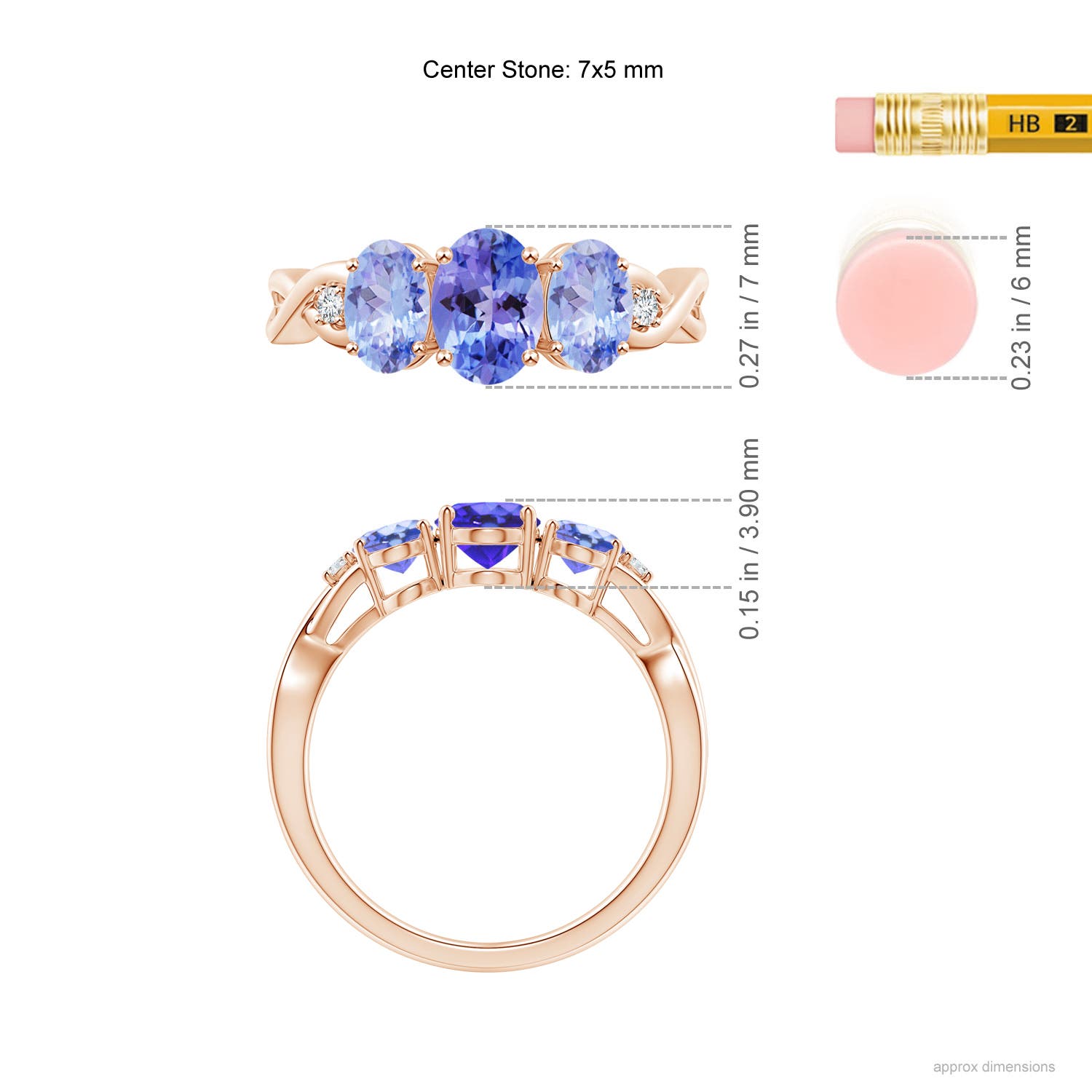 AA - Tanzanite / 1.74 CT / 14 KT Rose Gold