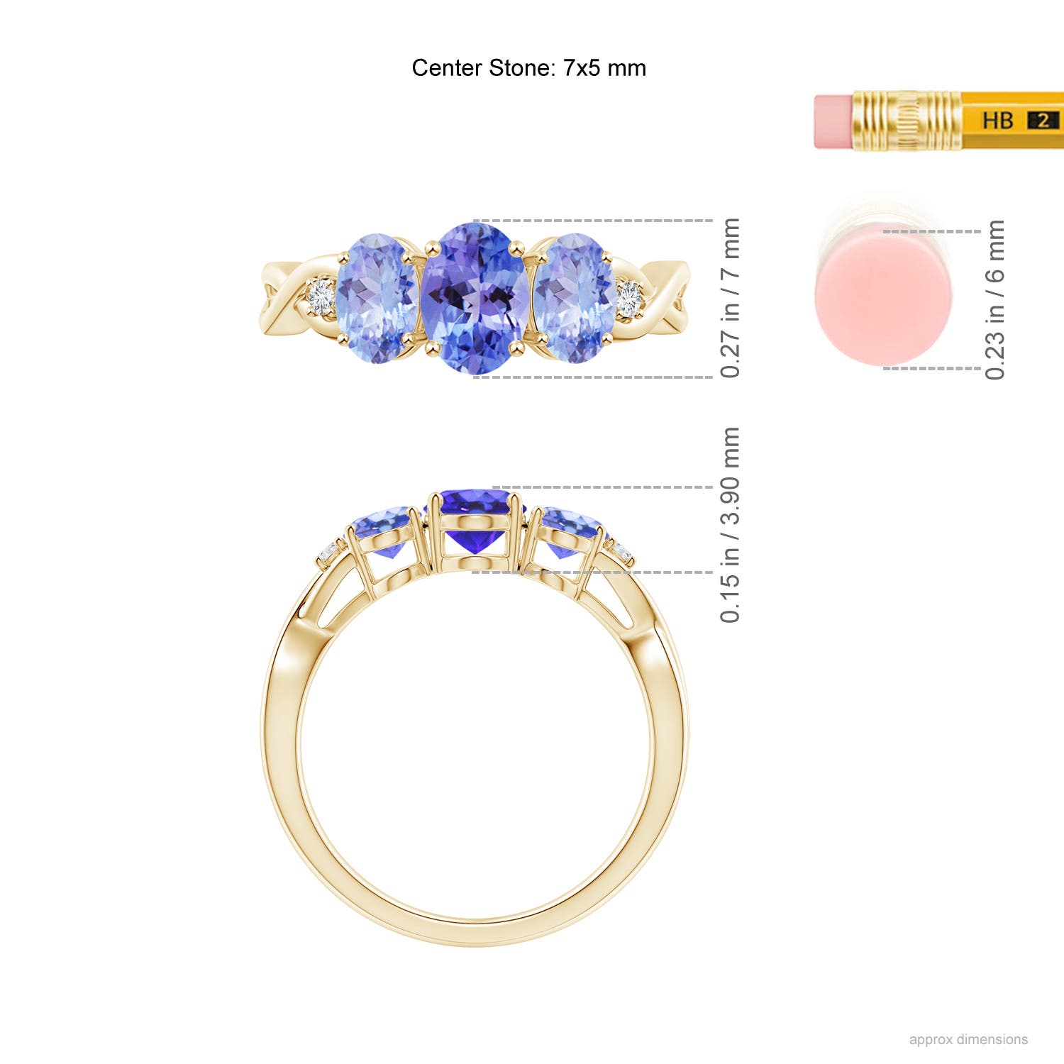 AA - Tanzanite / 1.74 CT / 14 KT Yellow Gold