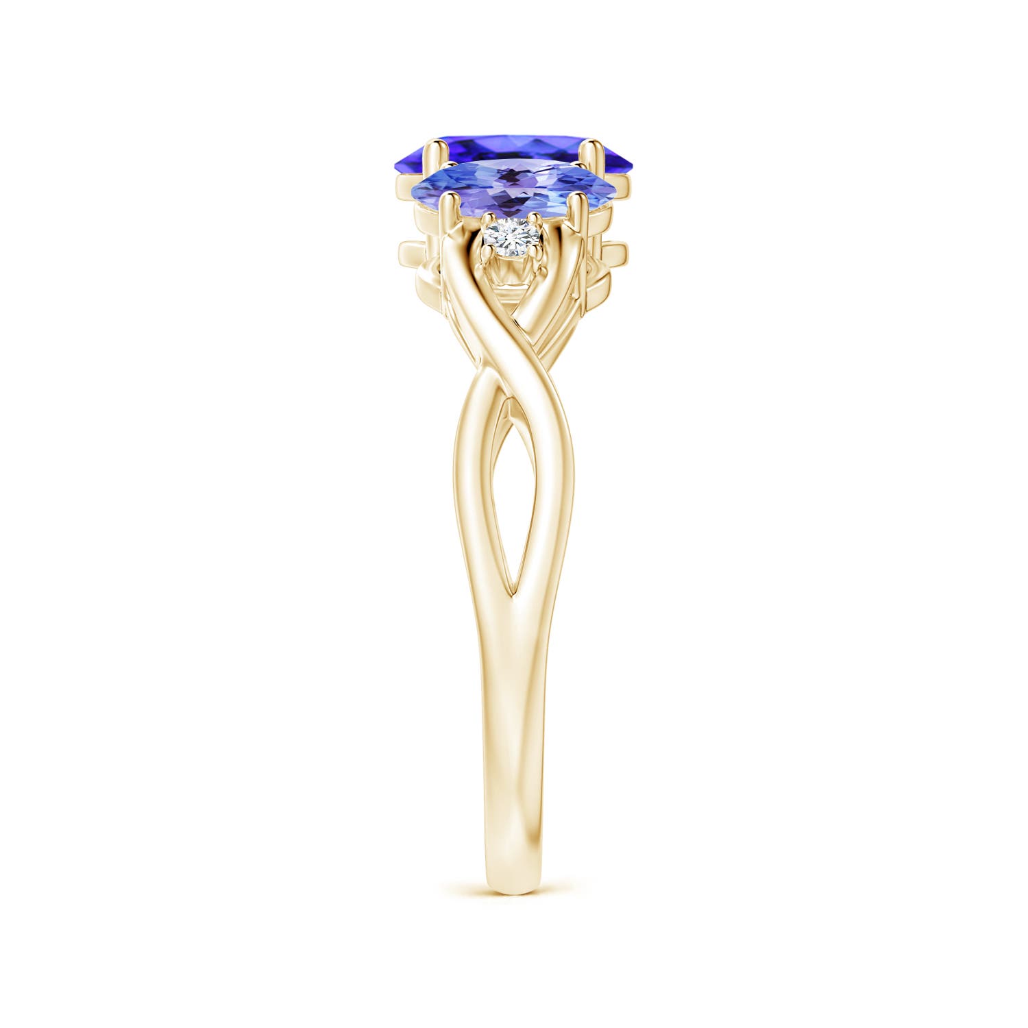 AAA - Tanzanite / 1.74 CT / 14 KT Yellow Gold