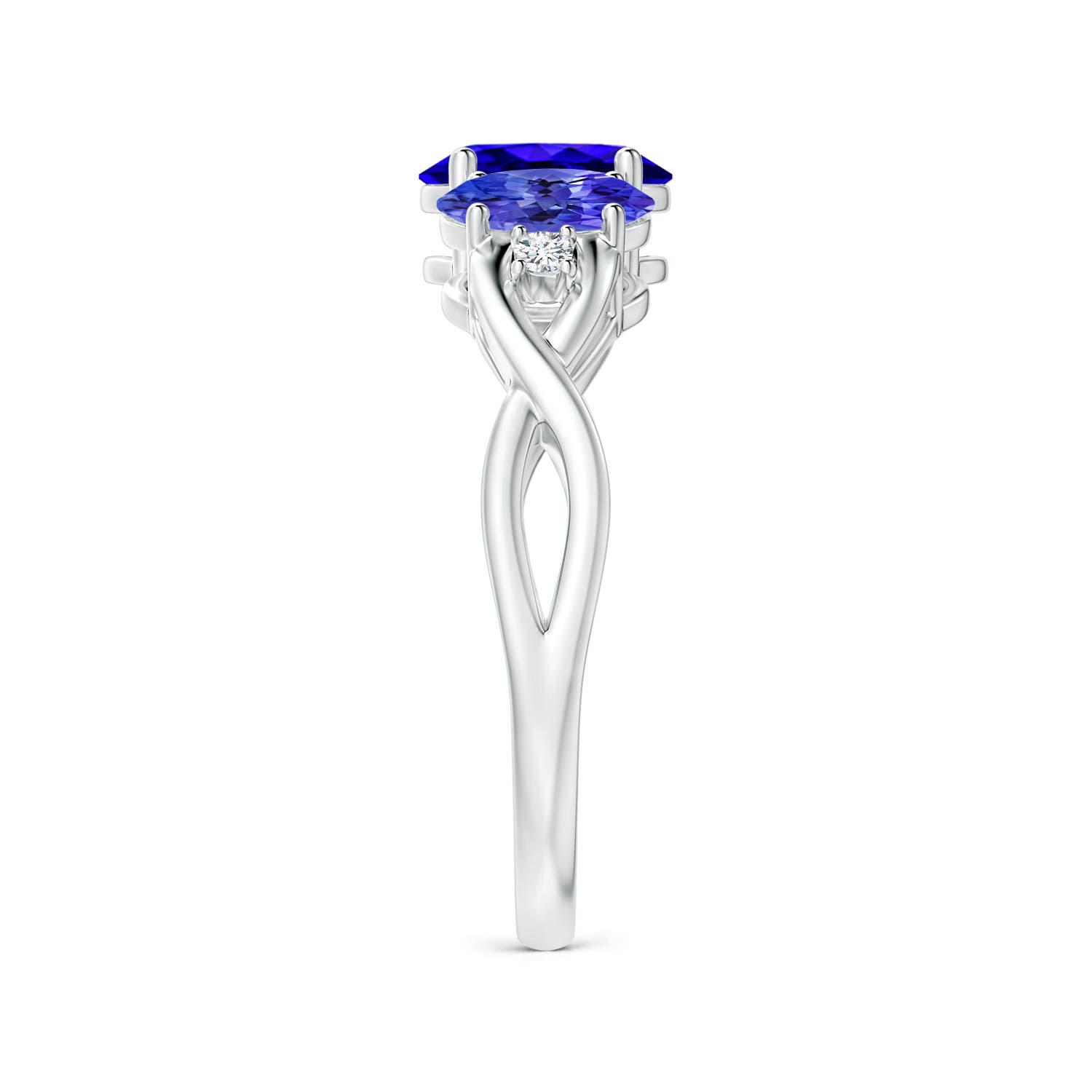 AAAA - Tanzanite / 1.74 CT / 14 KT White Gold