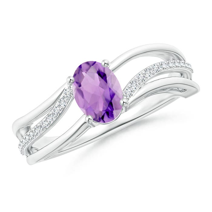 A - Amethyst / 0.83 CT / 14 KT White Gold