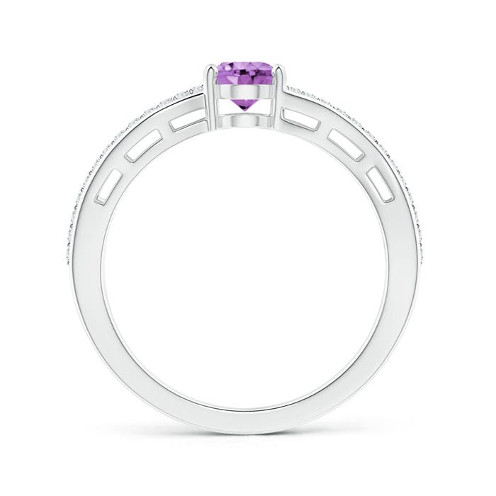 A - Amethyst / 0.83 CT / 14 KT White Gold