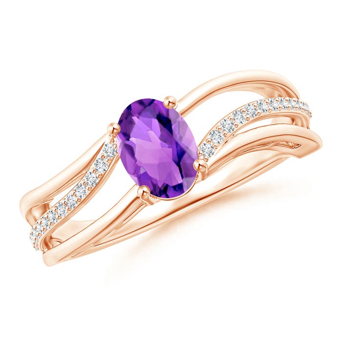 AAA - Amethyst / 0.83 CT / 14 KT Rose Gold