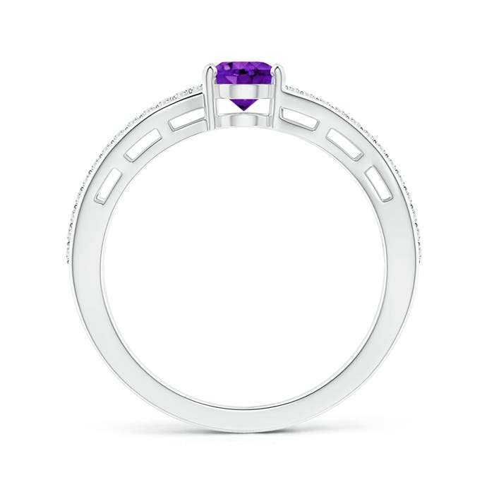 AAAA - Amethyst / 0.83 CT / 14 KT White Gold