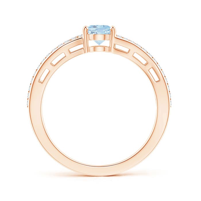 A - Aquamarine / 0.73 CT / 14 KT Rose Gold