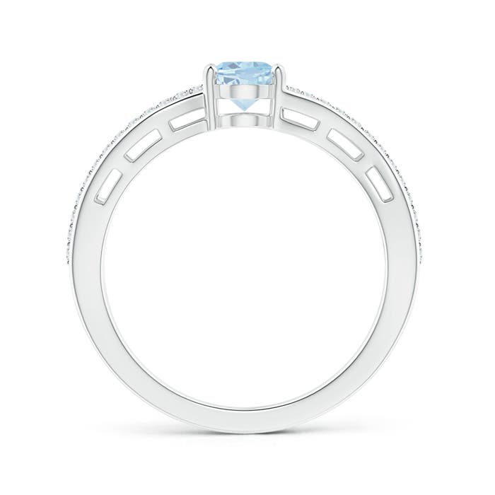 A - Aquamarine / 0.73 CT / 14 KT White Gold