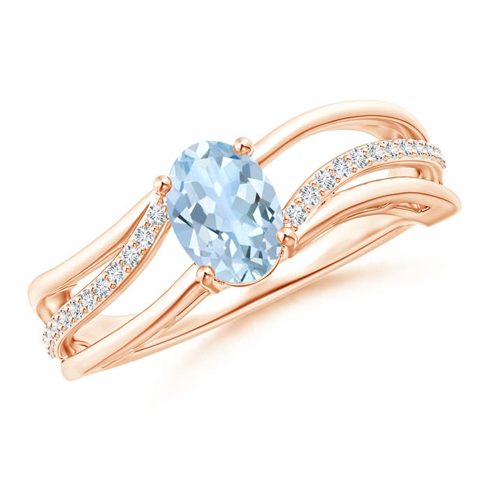 AA - Aquamarine / 0.73 CT / 14 KT Rose Gold