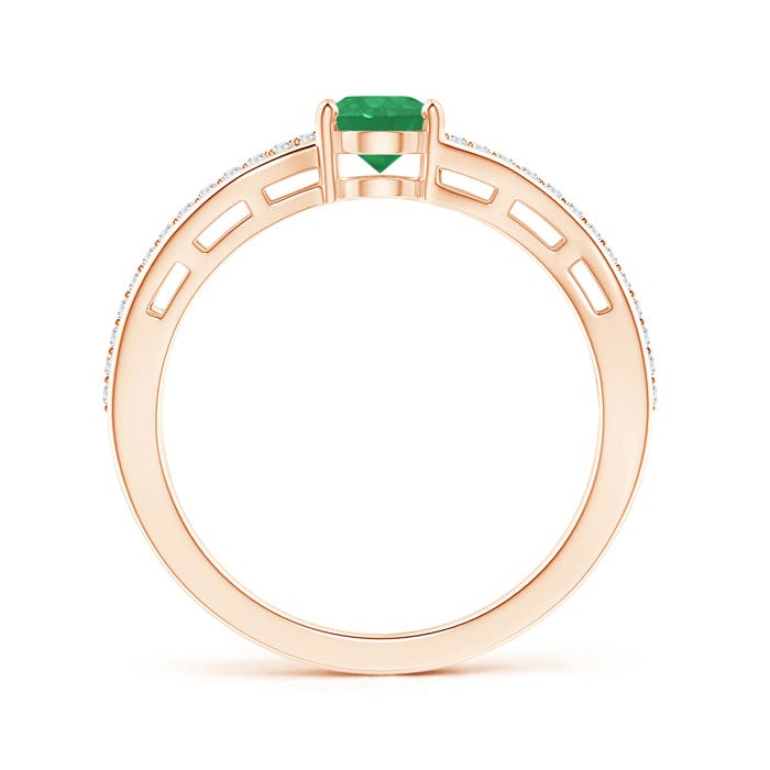 A - Emerald / 0.79 CT / 14 KT Rose Gold