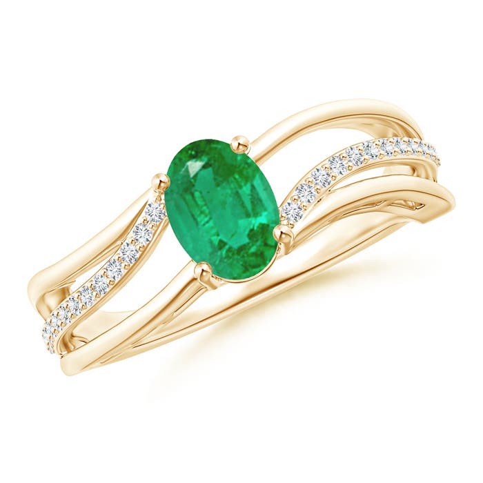 AA - Emerald / 0.79 CT / 14 KT Yellow Gold