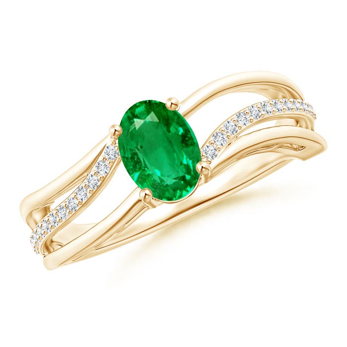 AAA - Emerald / 0.79 CT / 14 KT Yellow Gold