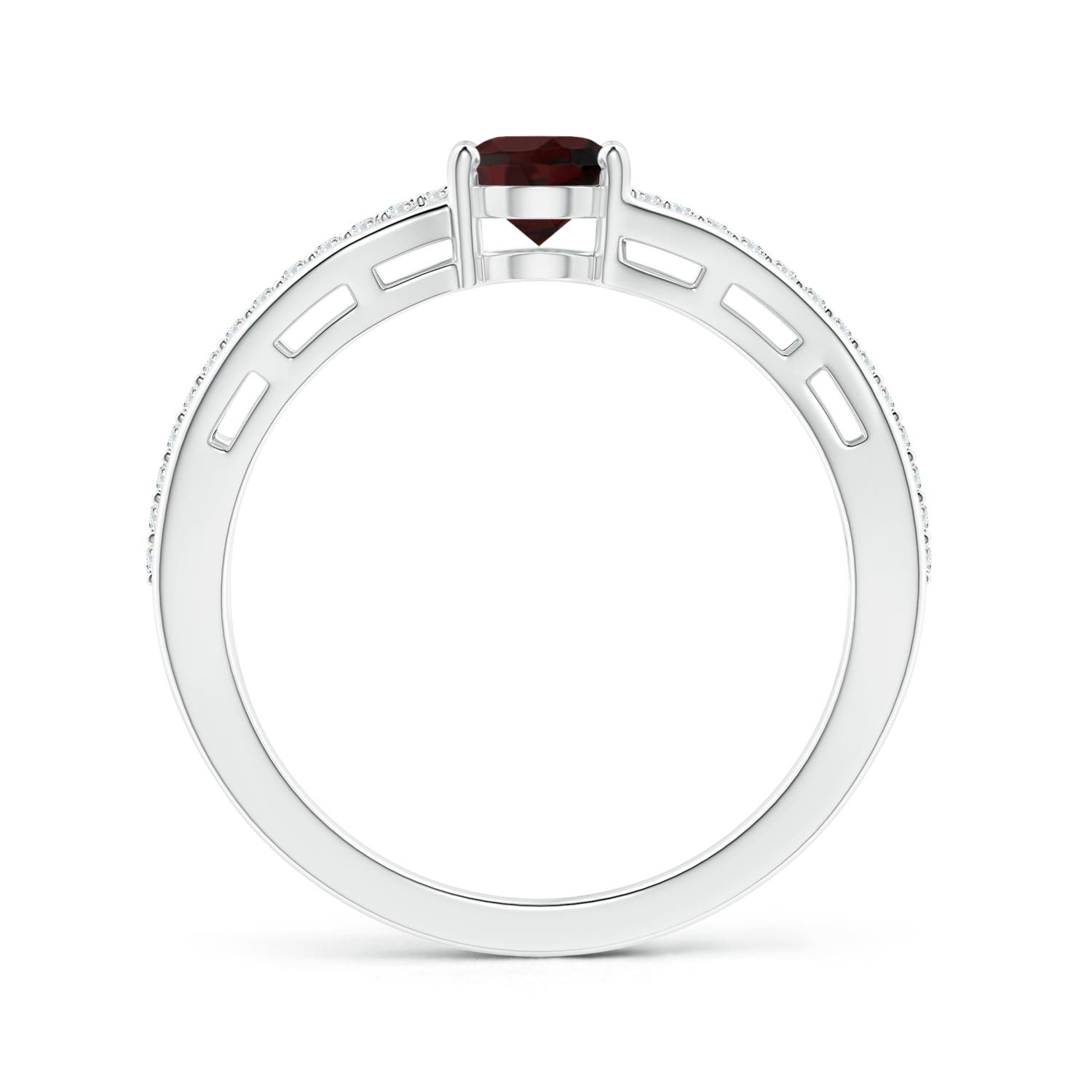 A - Garnet / 1.03 CT / 14 KT White Gold