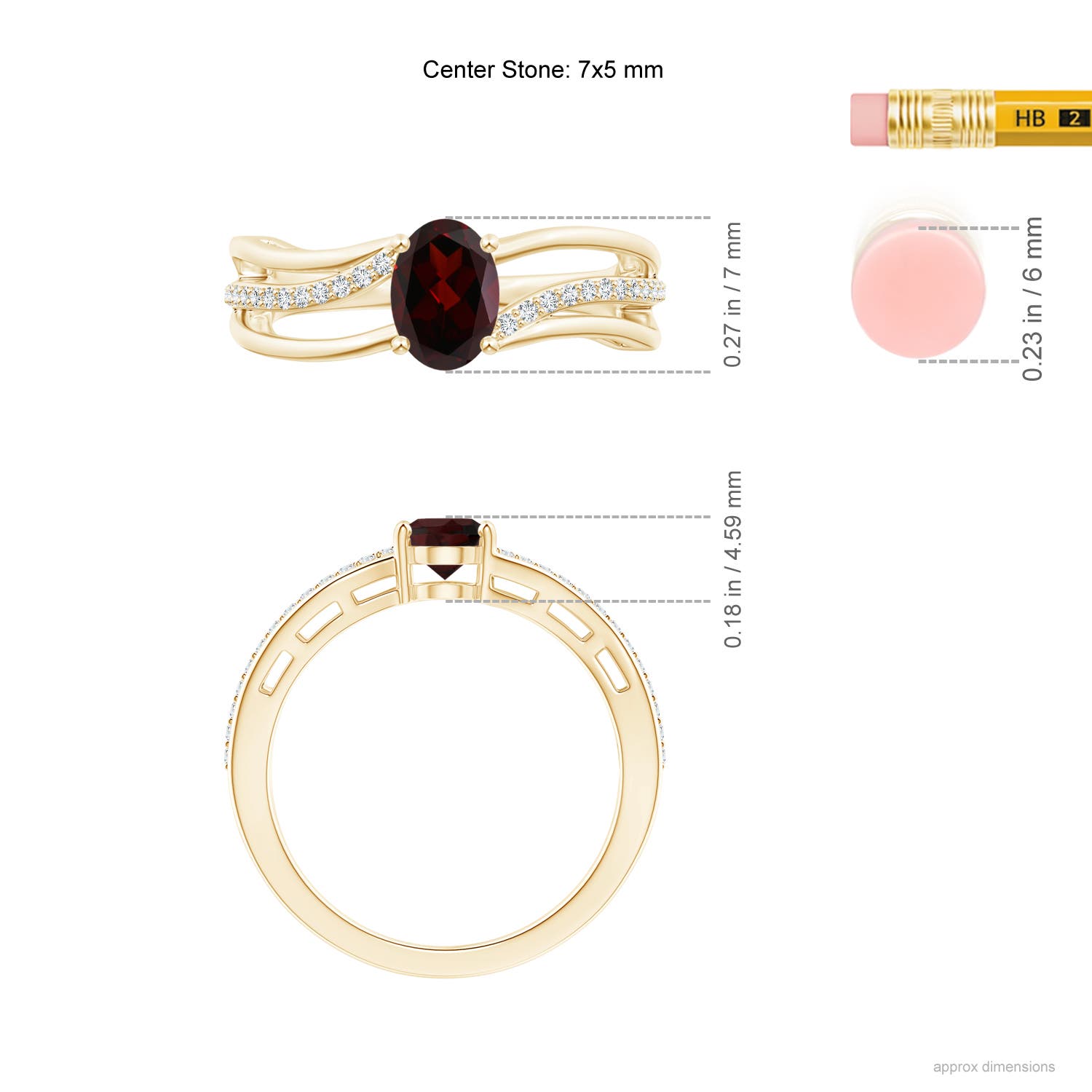 A - Garnet / 1.03 CT / 14 KT Yellow Gold