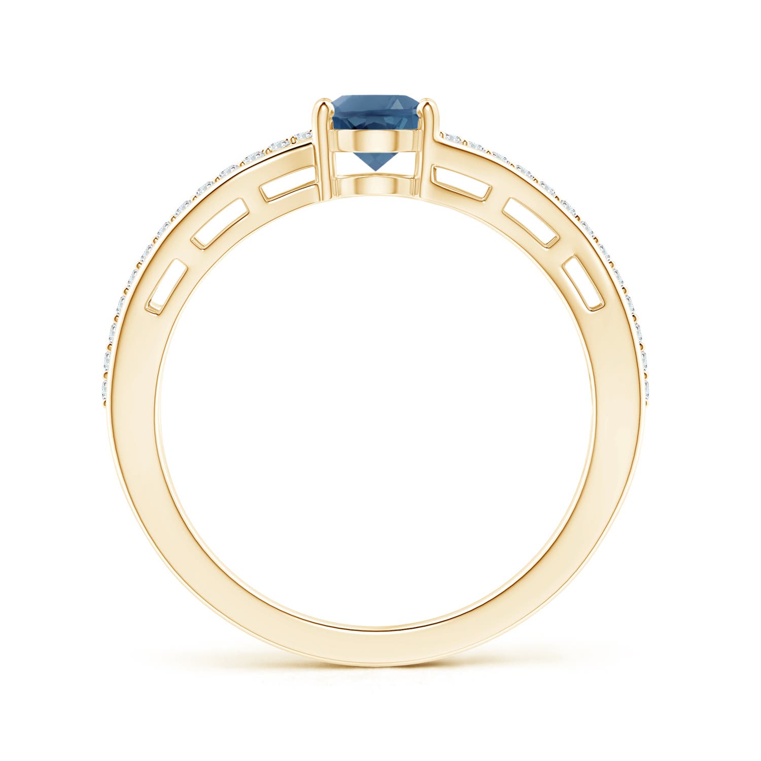 A - London Blue Topaz / 1.08 CT / 14 KT Yellow Gold