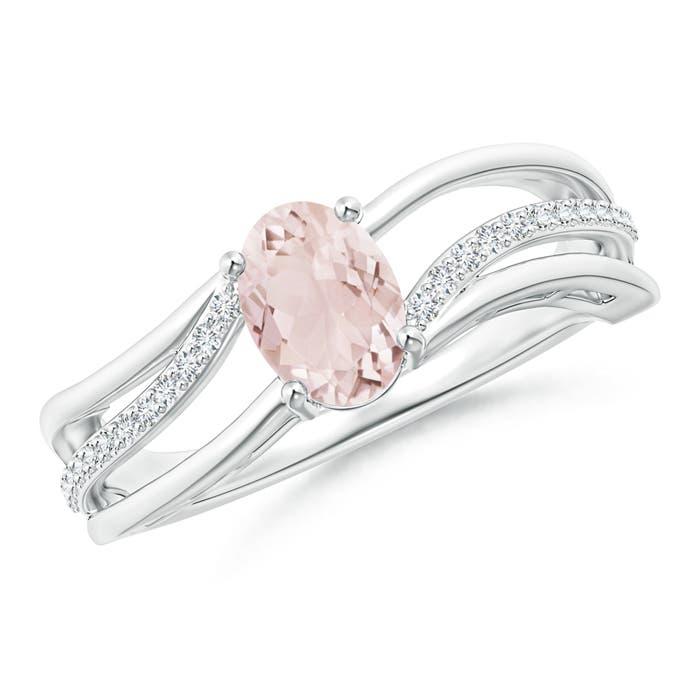 A - Morganite / 0.83 CT / 14 KT White Gold