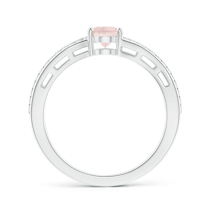 A - Morganite / 0.83 CT / 14 KT White Gold