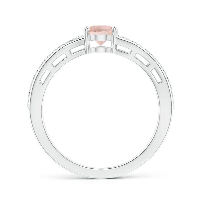 AAA - Morganite / 0.83 CT / 14 KT White Gold