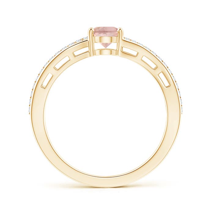 AAAA - Morganite / 0.83 CT / 14 KT Yellow Gold