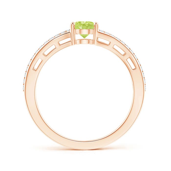 A - Peridot / 0.98 CT / 14 KT Rose Gold