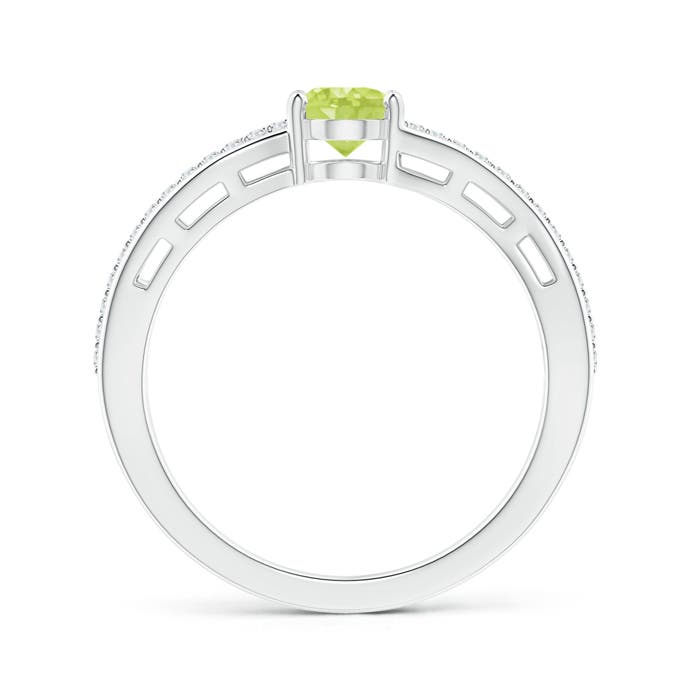 A - Peridot / 0.98 CT / 14 KT White Gold