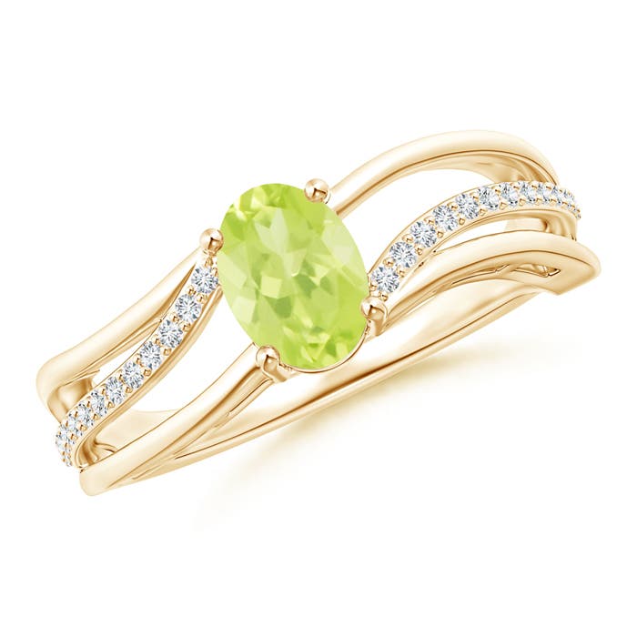 A - Peridot / 0.98 CT / 14 KT Yellow Gold