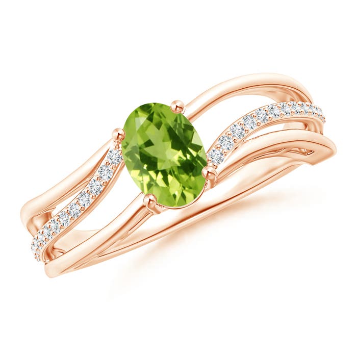 AAA - Peridot / 0.98 CT / 14 KT Rose Gold