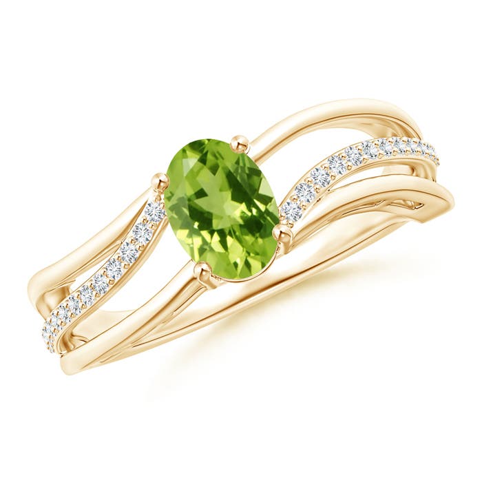 AAA - Peridot / 0.98 CT / 14 KT Yellow Gold