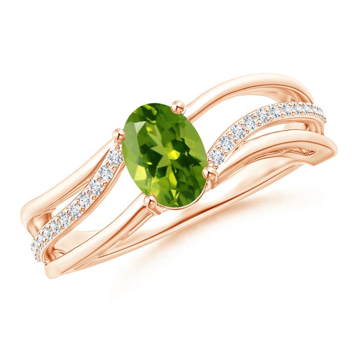 AAAA - Peridot / 0.98 CT / 14 KT Rose Gold