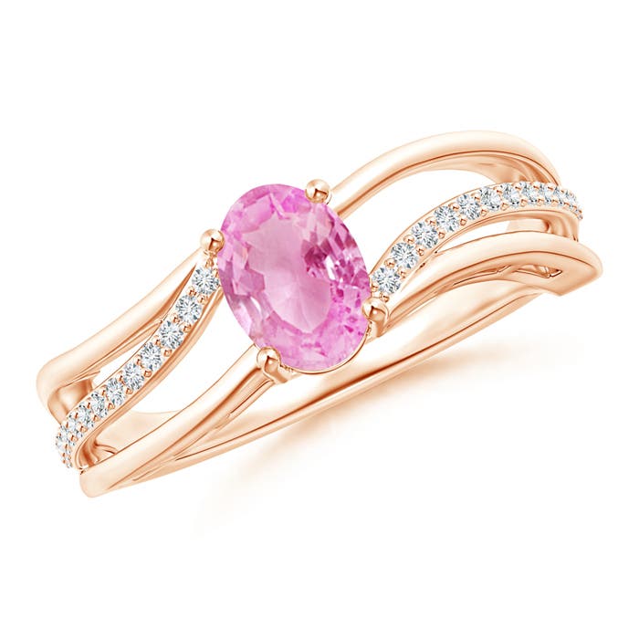 A - Pink Sapphire / 0.98 CT / 14 KT Rose Gold