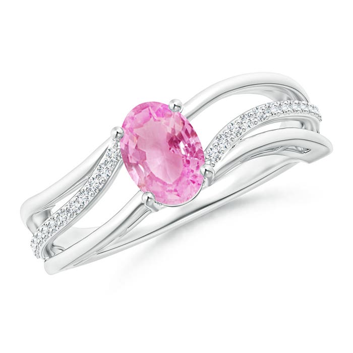 A - Pink Sapphire / 0.98 CT / 14 KT White Gold