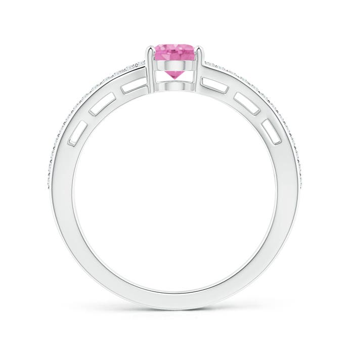 A - Pink Sapphire / 0.98 CT / 14 KT White Gold