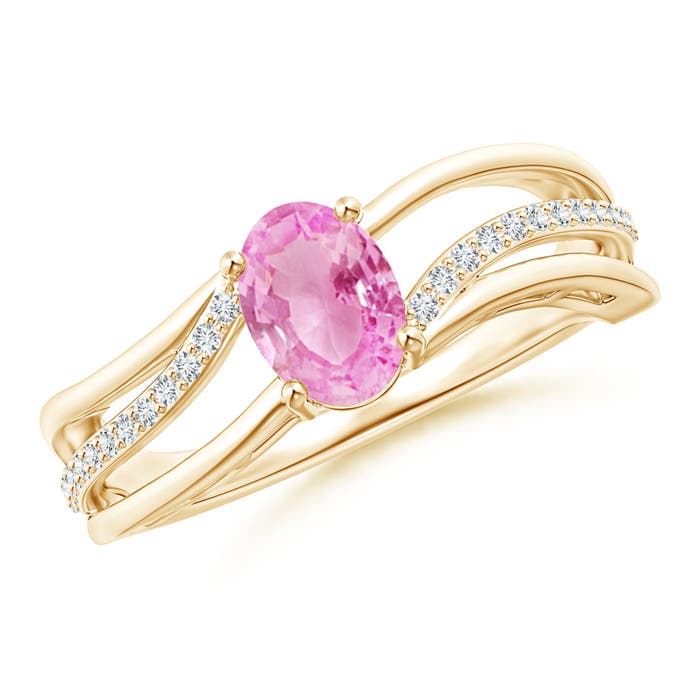 A - Pink Sapphire / 0.98 CT / 14 KT Yellow Gold