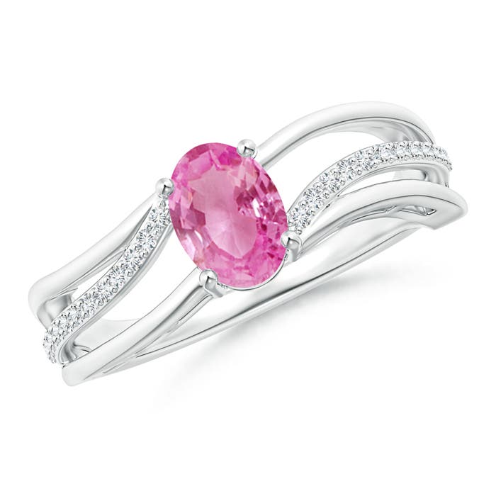 AA - Pink Sapphire / 0.98 CT / 14 KT White Gold