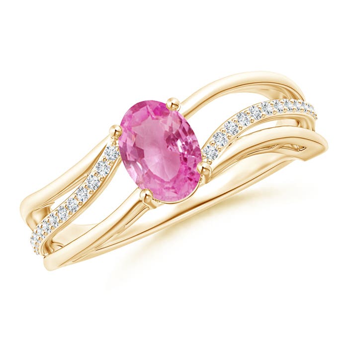 AA - Pink Sapphire / 0.98 CT / 14 KT Yellow Gold