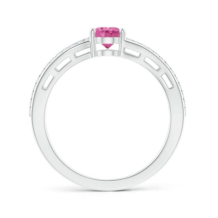 AAA - Pink Sapphire / 0.98 CT / 14 KT White Gold