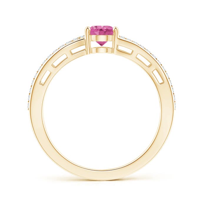 AAA - Pink Sapphire / 0.98 CT / 14 KT Yellow Gold