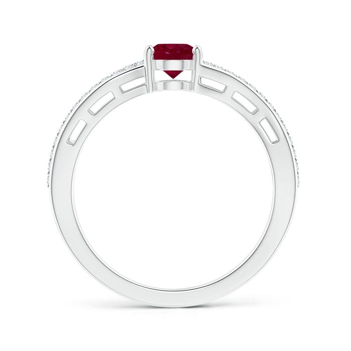 A - Ruby / 1.13 CT / 14 KT White Gold