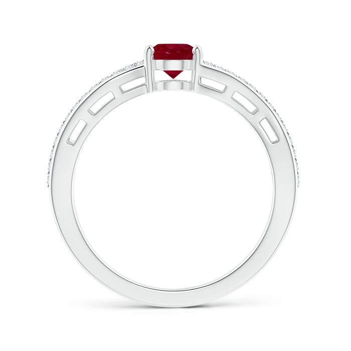 AA - Ruby / 1.13 CT / 14 KT White Gold