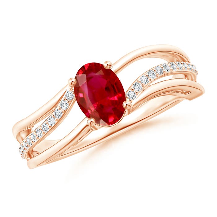 AAA - Ruby / 1.13 CT / 14 KT Rose Gold