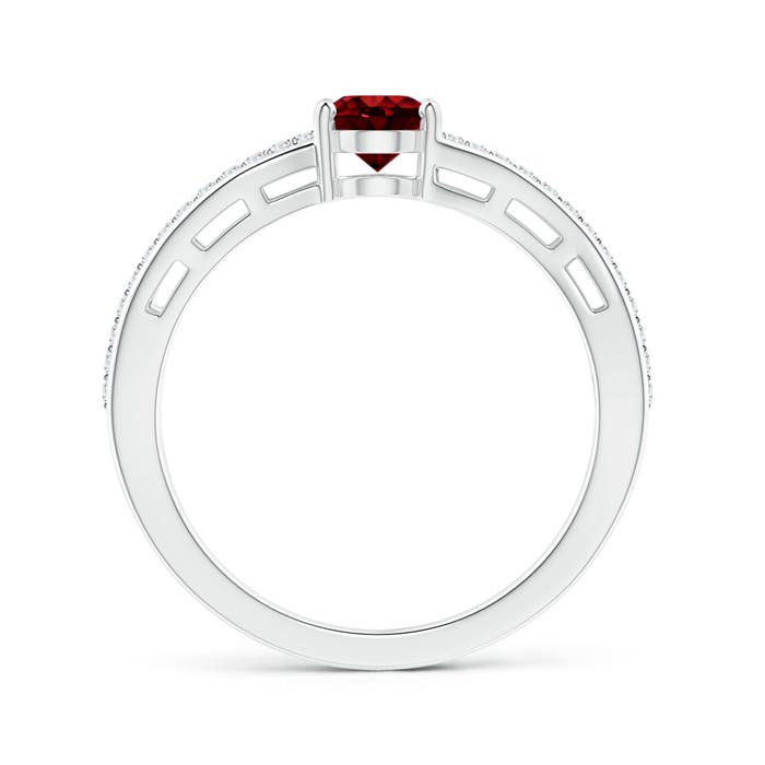 AAAA - Ruby / 1.13 CT / 14 KT White Gold