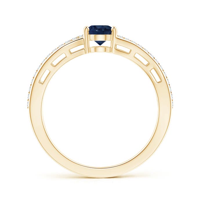 AA - Blue Sapphire / 0.98 CT / 14 KT Yellow Gold