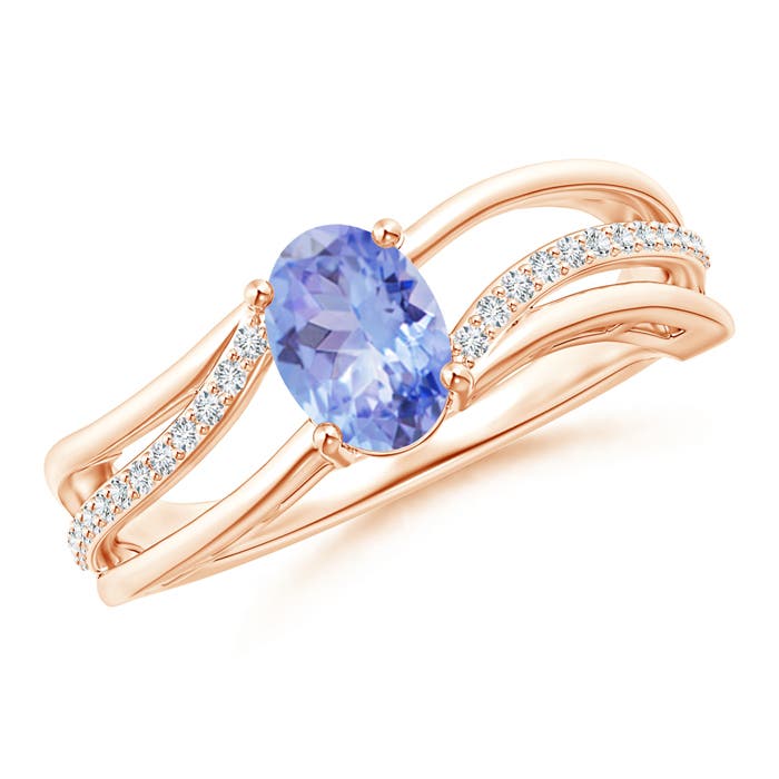 A - Tanzanite / 0.93 CT / 14 KT Rose Gold